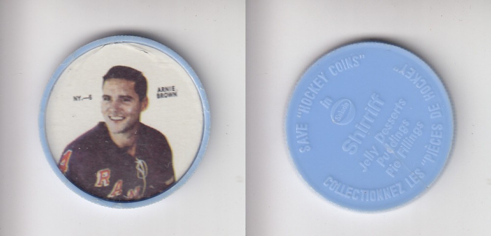 1968-69 SHIRRIFF HOCKEY COIN NY-6 A. BROWN photo 1968-69 SHIRRIFF HOCKEY COIN NY-6 A. BROWN photo