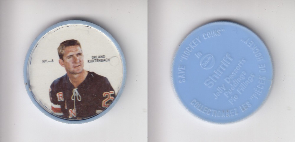1968-69 SHIRRIFF HOCKEY COIN NY-8 O. KURTENBACH photo 1968-69 SHIRRIFF HOCKEY COIN NY-8 O. KURTENBACH photo