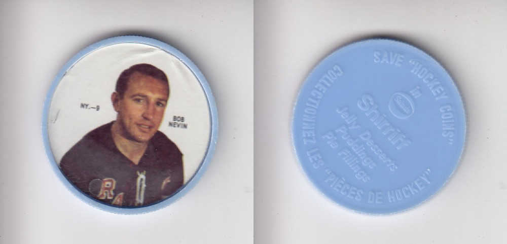 1968-69 SHIRRIFF HOCKEY COIN NY-9 B. NEVIN photo 1968-69 SHIRRIFF HOCKEY COIN NY-9 B. NEVIN photo