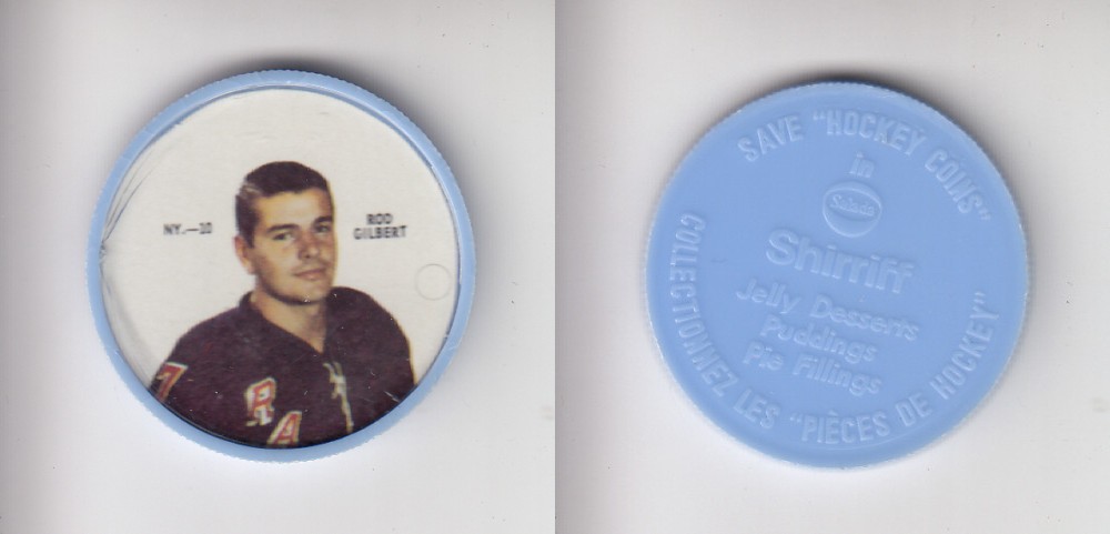 1968-69 SHIRRIFF HOCKEY COIN NY-10 R. GILBERT photo 1968-69 SHIRRIFF HOCKEY COIN NY-10 R. GILBERT photo