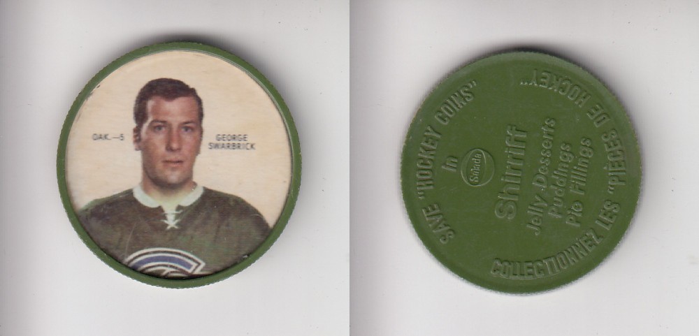 1968-69 SHIRRIFF HOCKEY COIN OAK-5 G. SWARBRICK photo 1968-69 SHIRRIFF HOCKEY COIN OAK-5 G. SWARBRICK photo
