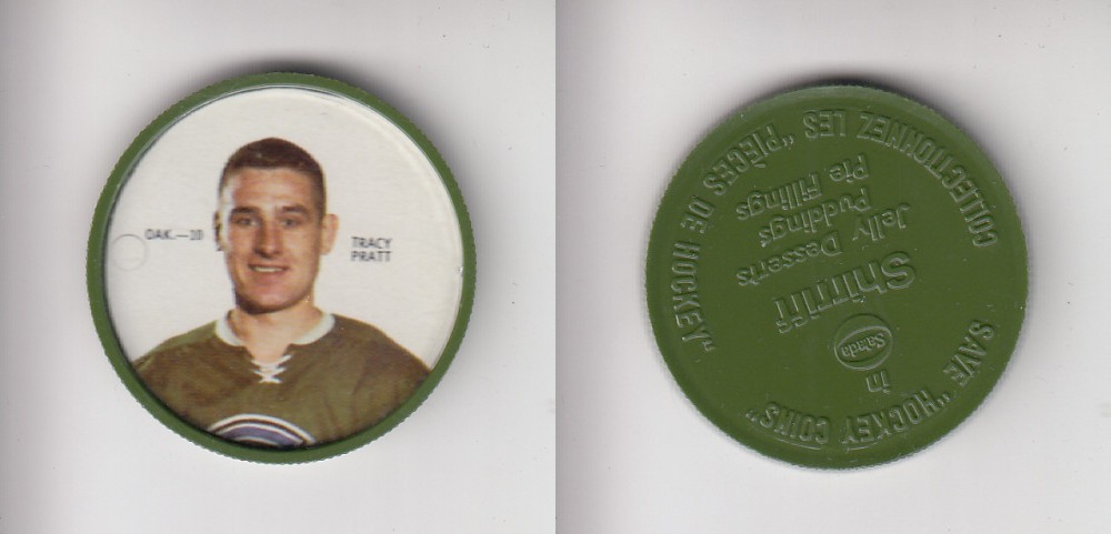 1968-69 SHIRRIFF HOCKEY COIN OAK-10 T. PRATT photo 1968-69 SHIRRIFF HOCKEY COIN OAK-10 T. PRATT photo