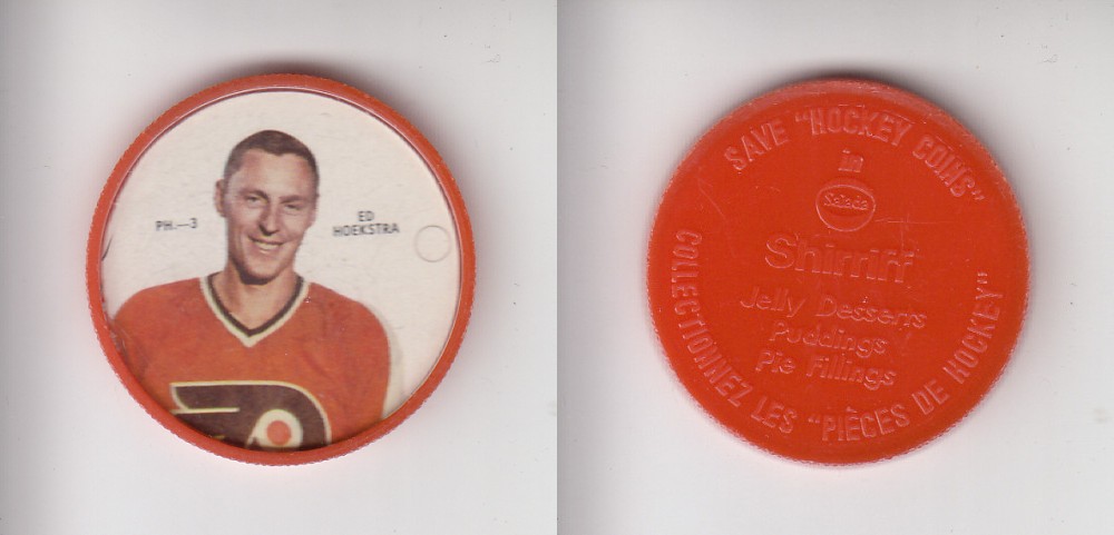 1968-69 SHIRRIFF HOCKEY COIN PH-3 E. HOEKSTRA *SP* photo 1968-69 SHIRRIFF HOCKEY COIN PH-3 E. HOEKSTRA *SP* photo