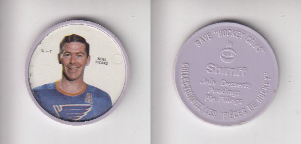 1968-69 SHIRRIFF HOCKEY COIN SL-7 N. PICARD photo 1968-69 SHIRRIFF HOCKEY COIN SL-7 N. PICARD photo