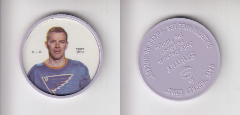 1968-69 SHIRRIFF HOCKEY COIN SL-10 T. CRISP photo 1968-69 SHIRRIFF HOCKEY COIN SL-10 T. CRISP photo