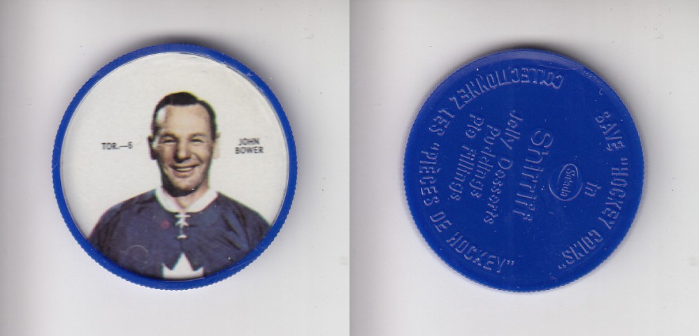 1968-69 SHIRRIFF HOCKEY COIN TOR-6 J. BOWER photo 1968-69 SHIRRIFF HOCKEY COIN TOR-6 J. BOWER photo
