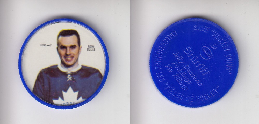 1968-69 SHIRRIFF HOCKEY COIN TOR-7 R. ELLIS photo 1968-69 SHIRRIFF HOCKEY COIN TOR-7 R. ELLIS photo