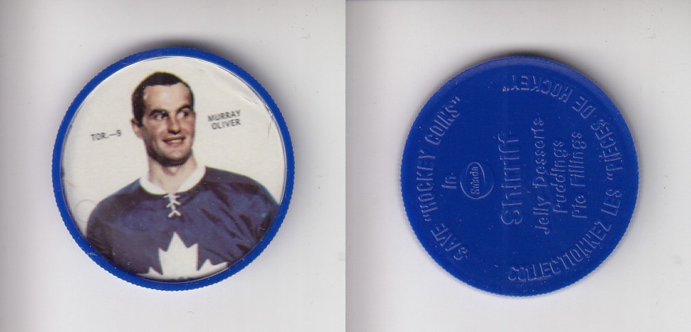 1968-69 SHIRRIFF HOCKEY COIN TOR-9 M. OLIVER photo 1968-69 SHIRRIFF HOCKEY COIN TOR-9 M. OLIVER photo