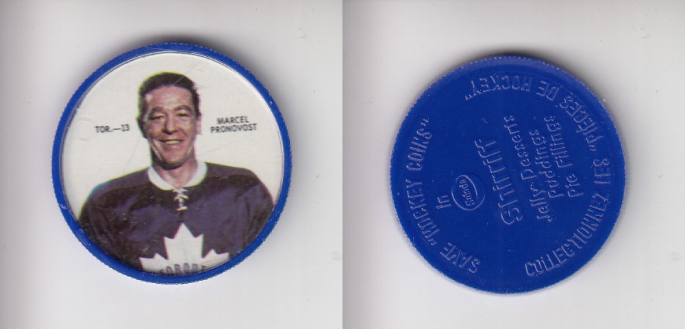 1968-69 SHIRRIFF HOCKEY COIN TOR-13 M. PRONOVOST photo 1968-69 SHIRRIFF HOCKEY COIN TOR-13 M. PRONOVOST photo