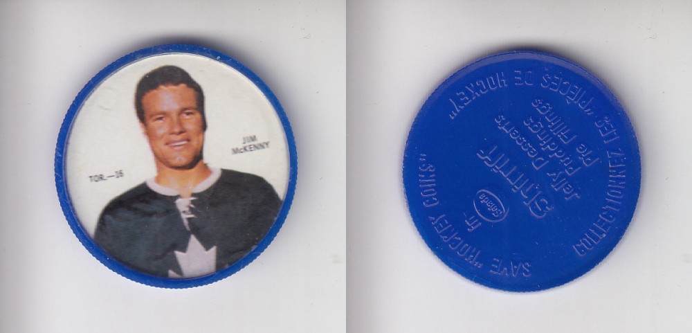 1968-69 SHIRRIFF HOCKEY COIN TOR-16 J. McKENNY *SP* photo 1968-69 SHIRRIFF HOCKEY COIN TOR-16 J. McKENNY *SP* photo