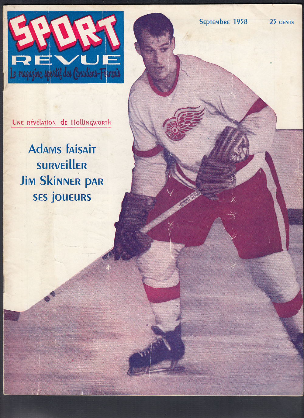 1958 SPORT REVUE MAGAZINE G. HOWE ON COVER photo