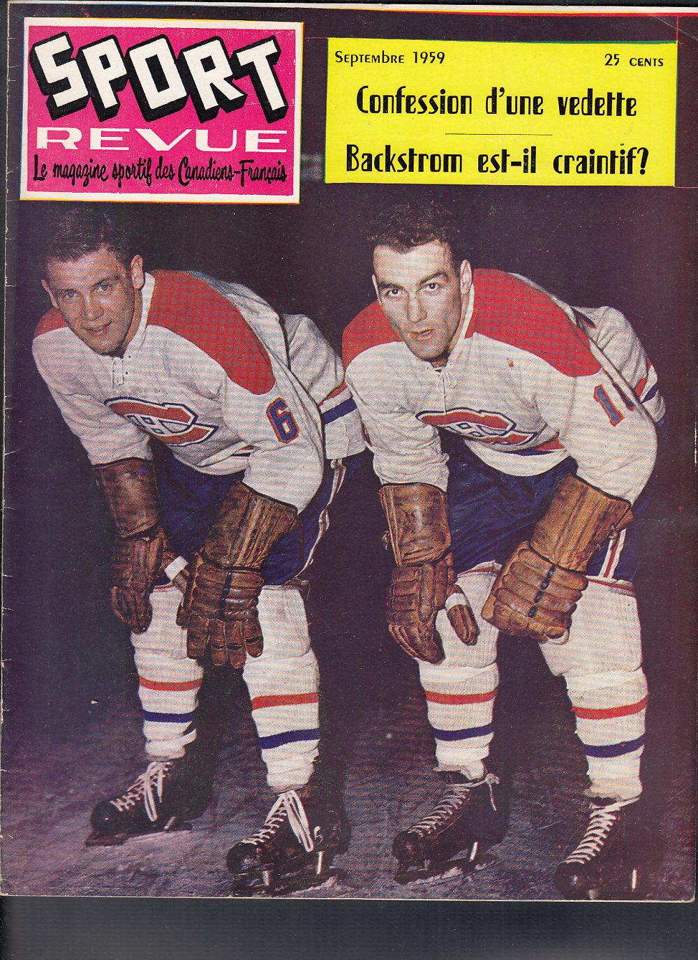 1959 SPORT REVUE MAGAZINE H. RICHARD ON COVER photo