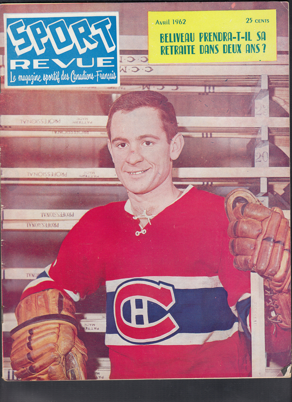 1962 SPORT REVUE MAGAZINE B. ROUSSEAU ON COVER photo 1962 SPORT REVUE MAGAZINE B. ROUSSEAU ON COVER photo