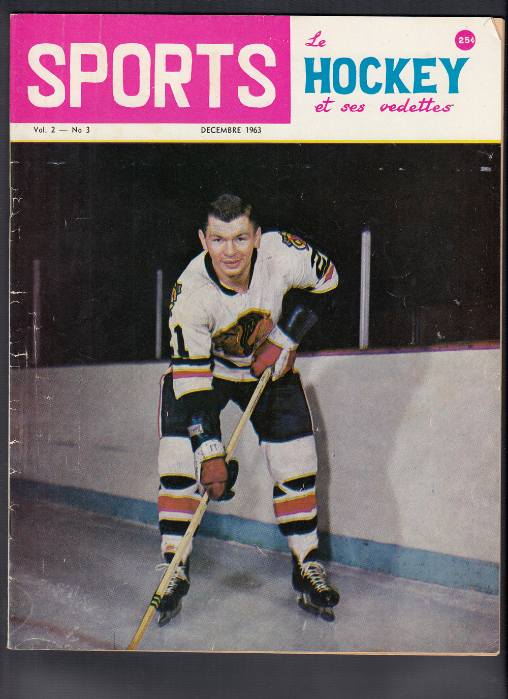 1963 SPORTS HOCKEY MAGAZINE S. MIKITA ON COVER photo