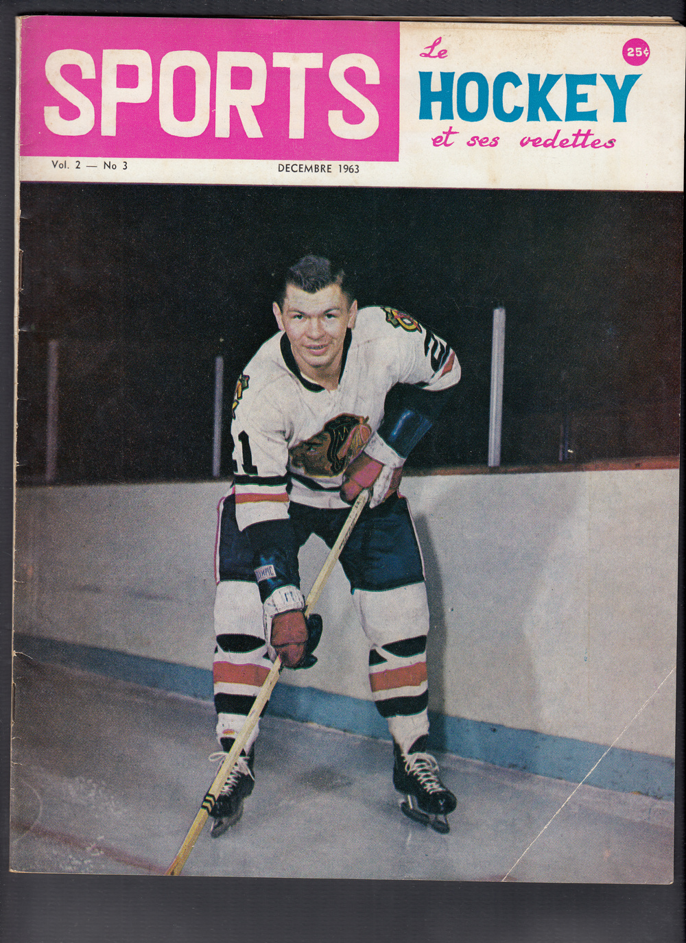 1963 SPORTS HOCKEY MAGAZINE S. MIKITA ON COVER photo