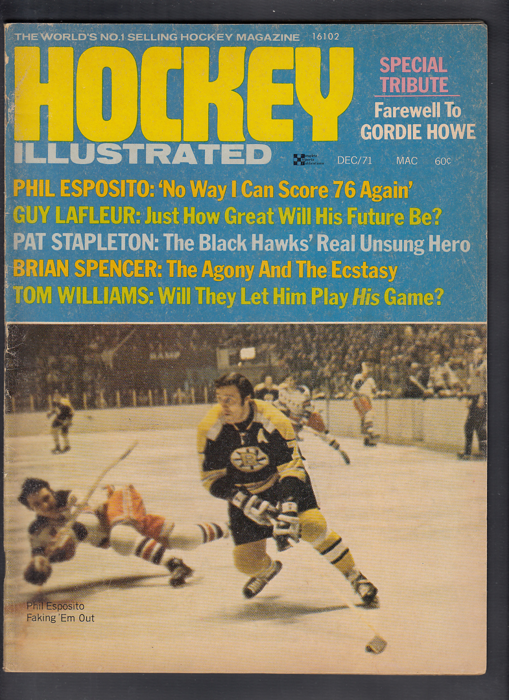 1971 HOCKEY ILLUSTRATED MAGAZINE P. ESPOSITO ON COVER photo 1971 HOCKEY ILLUSTRATED MAGAZINE P. ESPOSITO ON COVER photo