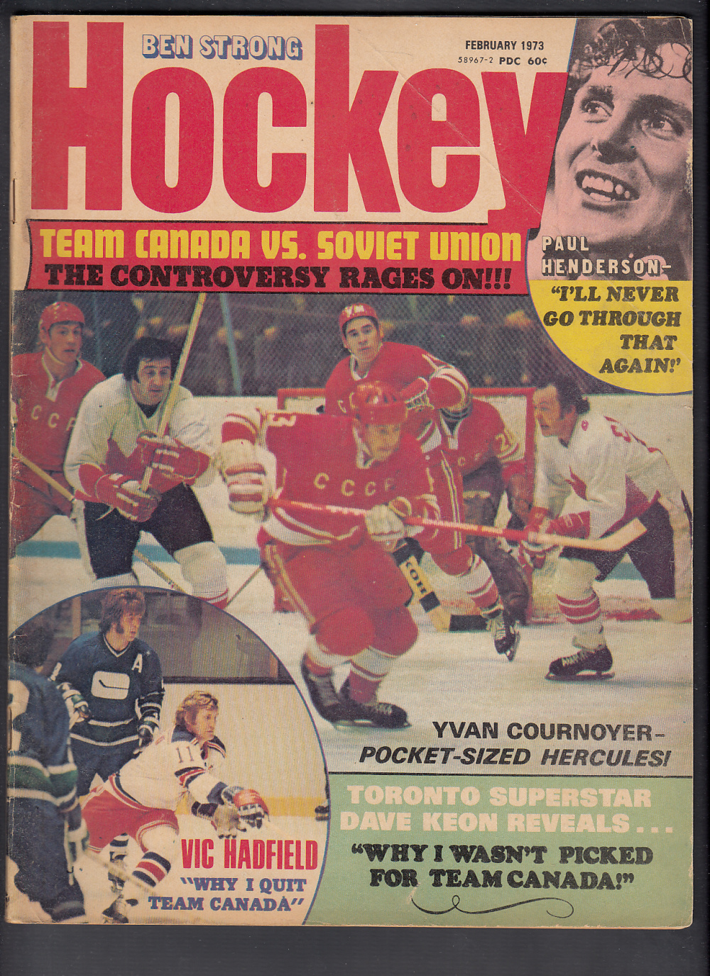 1973 BEN STRONG HOCKEY MAGAZINE P. ESPOSITO ON COVER photo