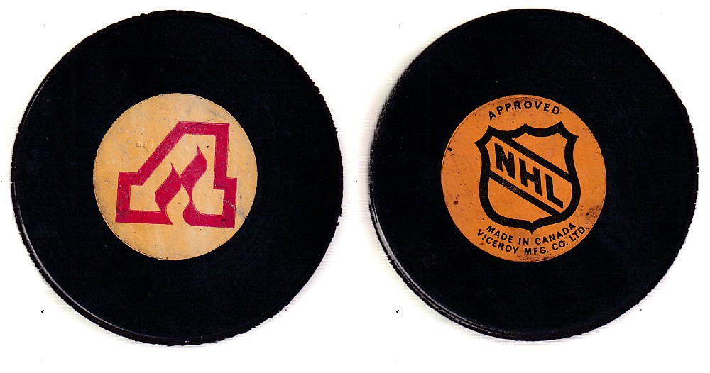1975-83 VICEROY V3 ATLANTA FLAMES GAME PUCK photo