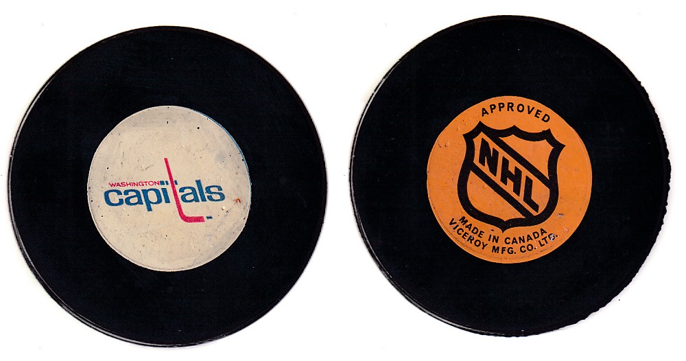 1975-83 VICEROY V3 WASHINGTON CAPITALS GAME PUCK photo 1975-83 VICEROY V3 WASHINGTON CAPITALS GAME PUCK photo