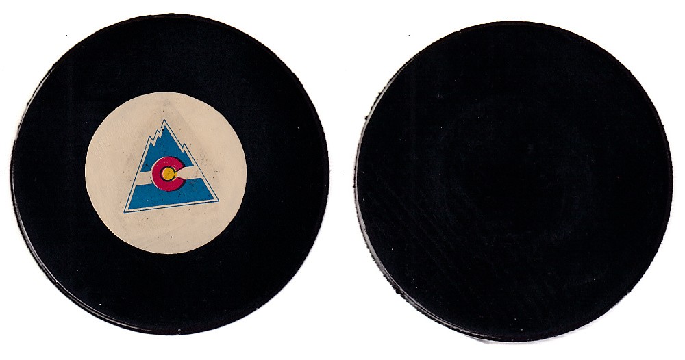 1975-83 VICEROY V3 COLORADO ROCKIES V.2 GAME PUCK SALES MEN SAMPLE photo 1975-83 VICEROY V3 COLORADO ROCKIES V.2 GAME PUCK SALES MEN SAMPLE photo
