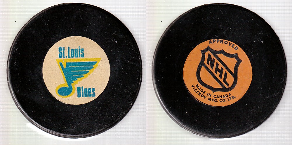 1975-83 VICEROY V3 ST. LOUIS BLUES GAME PUCK photo