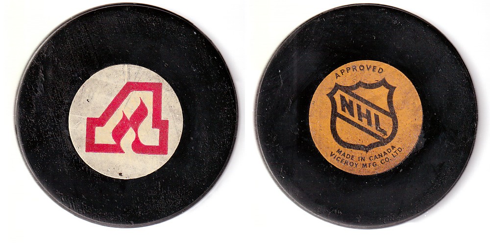 1973-75 VICEROY V2 ATLANTA FLAMES GAME PUCK photo