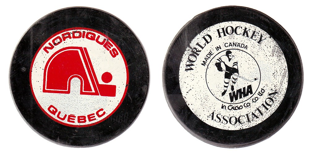 1978-9 WHA BILTRITE B3 QUEBEC NORDIQUES GAME PUCK photo 1978-9 WHA BILTRITE B3 QUEBEC NORDIQUES GAME PUCK photo