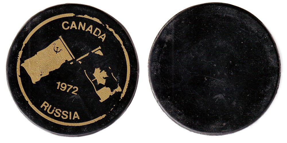 1972 CCM3 CANADA VS RUSSIA PUCK photo