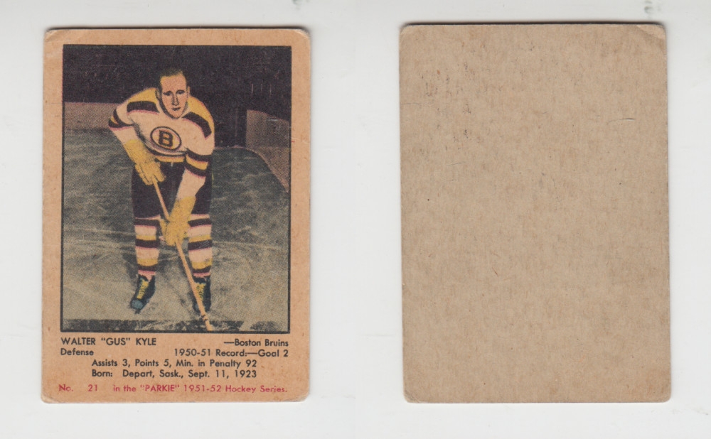 1951-52 PARKHURST HOCKEY CARD #21 W. KYLE photo 1951-52 PARKHURST HOCKEY CARD #21 W. KYLE photo