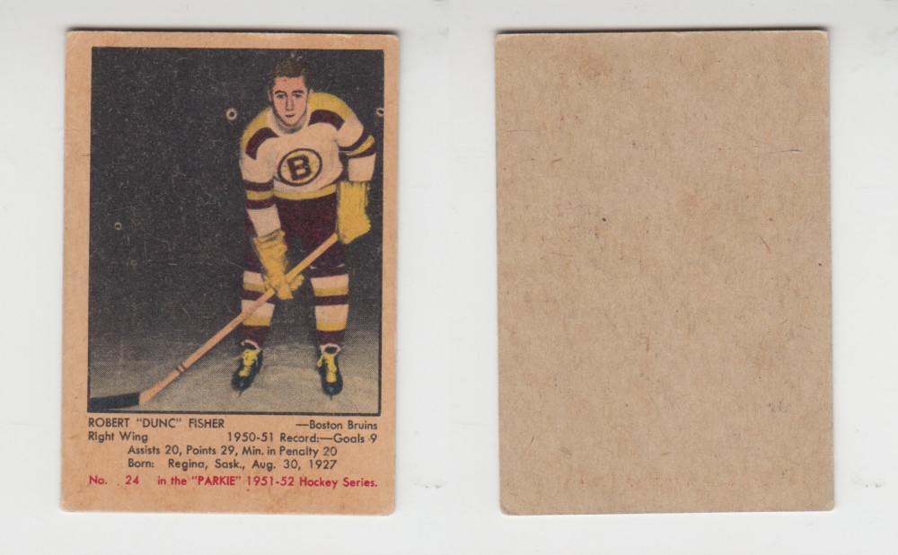 1951-52 PARKHURST HOCKEY CARD #24 R. FISHER photo 1951-52 PARKHURST HOCKEY CARD #24 R. FISHER photo