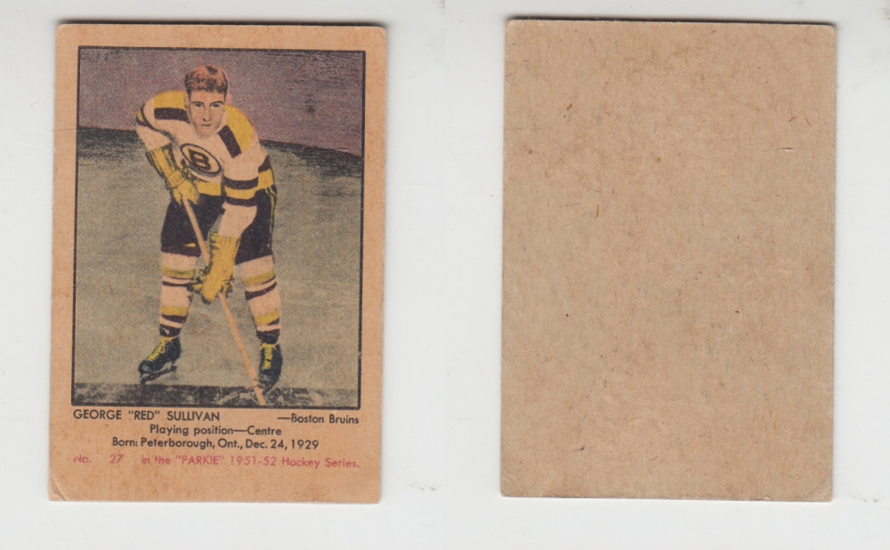 1951-52 PARKHURST HOCKEY CARD #27 G. SULLIVAN photo 1951-52 PARKHURST HOCKEY CARD #27 G. SULLIVAN photo
