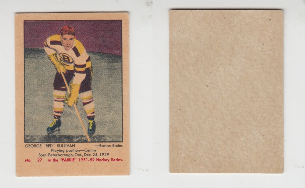 1951-52 PARKHURST HOCKEY CARD #27 G. SULLIVAN photo 1951-52 PARKHURST HOCKEY CARD #27 G. SULLIVAN photo