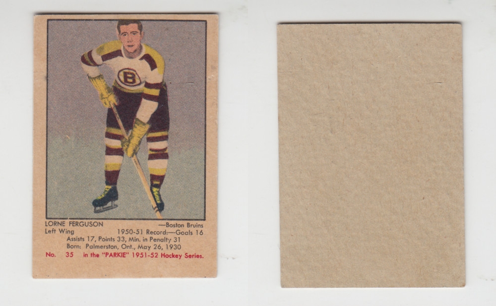 1951-52 PARKHURST HOCKEY CARD #35 L. FERGUSON photo 1951-52 PARKHURST HOCKEY CARD #35 L. FERGUSON photo