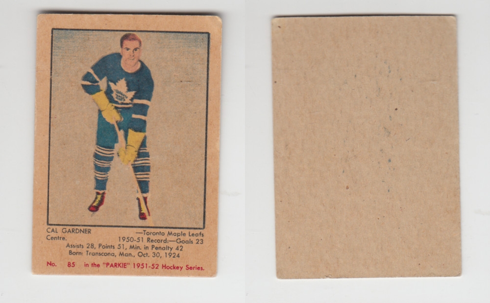 1951-52 PARKHURST HOCKEY CARD #85 C. GARDNER photo 1951-52 PARKHURST HOCKEY CARD #85 C. GARDNER photo