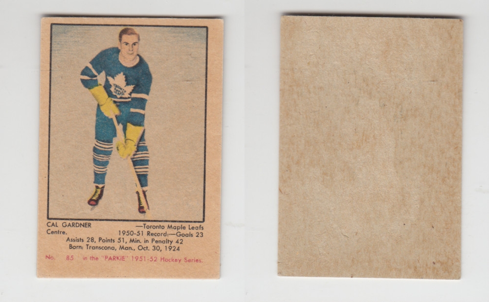 1951-52 PARKHURST HOCKEY CARD #85 C. GARDNER photo 1951-52 PARKHURST HOCKEY CARD #85 C. GARDNER photo