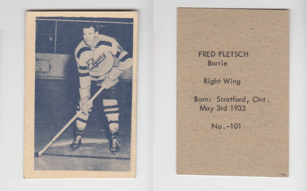 1952-53 OHL ANONYMOUS HOCKEY CARD #101 F. PLETSCH photo 1952-53 OHL ANONYMOUS HOCKEY CARD #101 F. PLETSCH photo