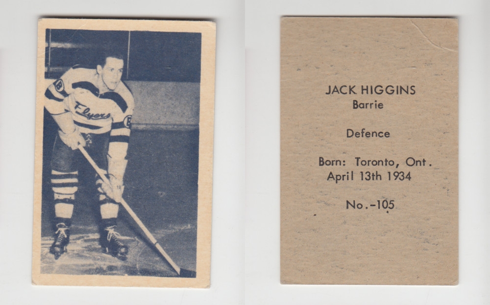 1952-53 OHL ANONYMOUS HOCKEY CARD #105 J. HIGGINS photo 1952-53 OHL ANONYMOUS HOCKEY CARD #105 J. HIGGINS photo