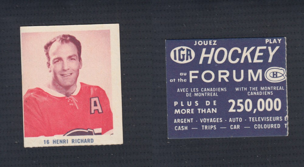 1967-68 IGA MONTREAL CANADIENS HOCKEY CARD #16 H. RICHARD photo