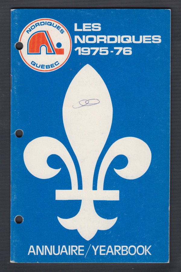 1975-76 WHA QUEBEC NORDIQUES MEDIA GUIDE photo