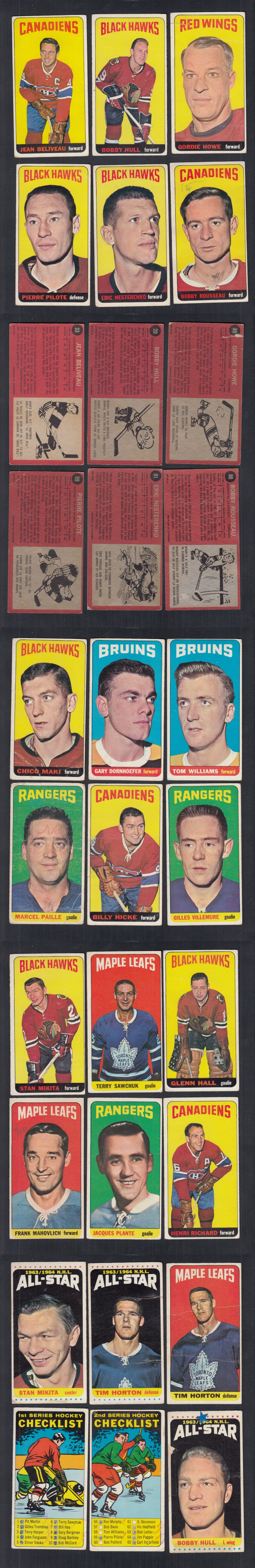 1964-65 TOPPS HOCKEY CARD FULL SET 110/110 photo