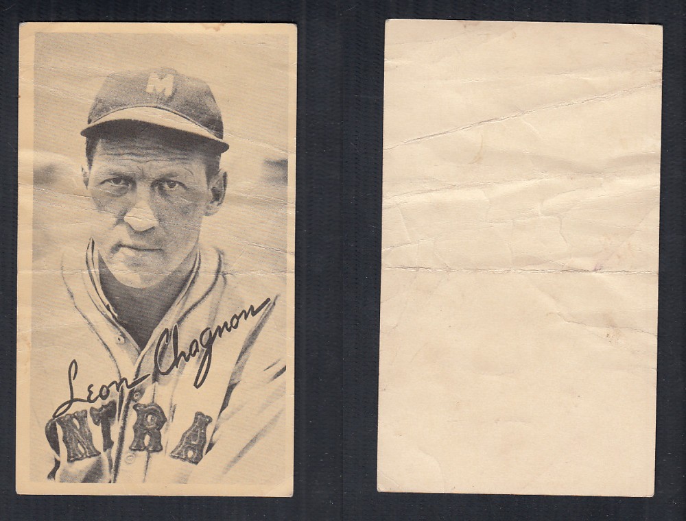 1936 GOUDEY WIDE PEN PREMIUMS BASEBALL CARD L. CHAGNON photo