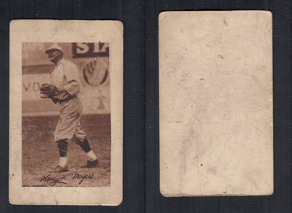 1923 V100 WILLARD'S CHOCOLATE BASEBALL CARD H.W. MEYERS photo