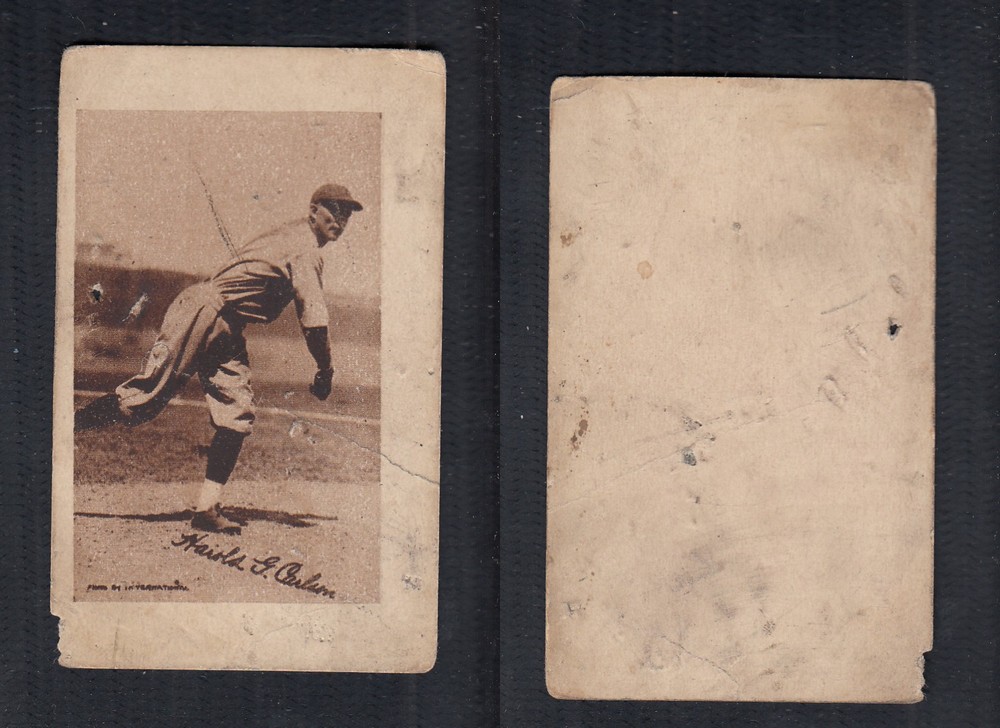 1923 V100 WILLARD'S CHOCOLATE BASEBALL CARD H.G. CARLSON photo