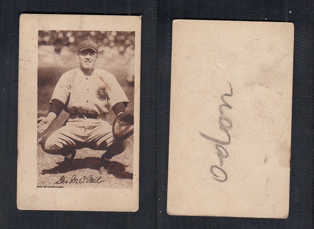 1923 V100 WILLARD'S CHOCOLATE BASEBALL CARD G.M. O'NEIL photo