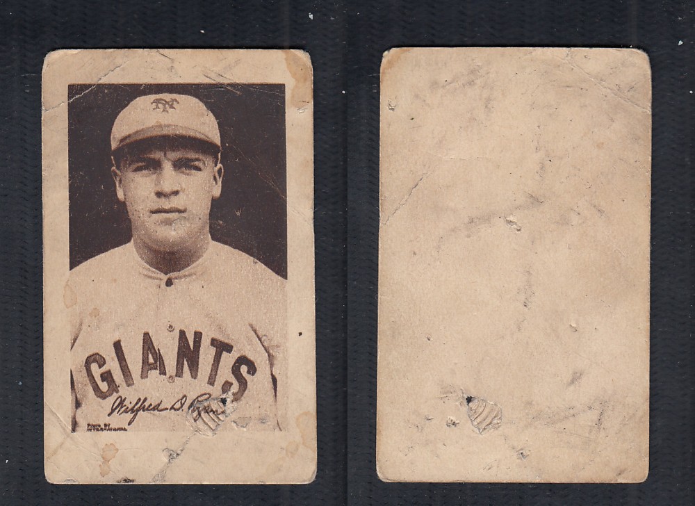 1923 V100 WILLARD'S CHOCOLATE BASEBALL CARD W.D. RYAN photo