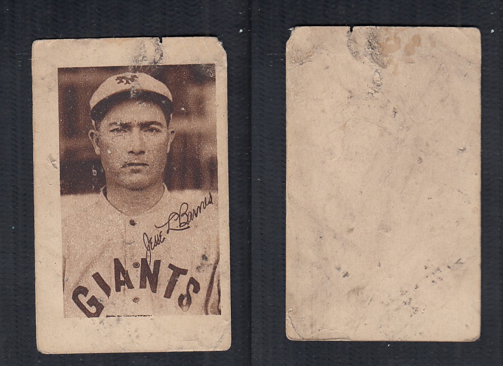 1923 V100 WILLARD'S CHOCOLATE BASEBALL CARD J.L. BARNES photo