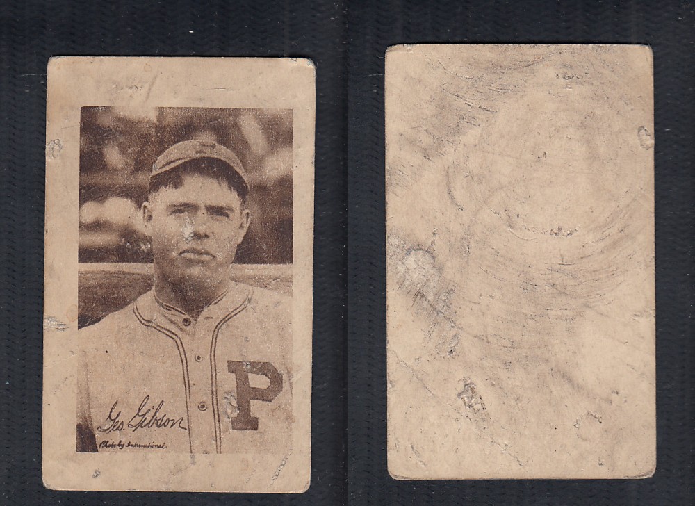 1923 V100 WILLARD'S CHOCOLATE BASEBALL CARD G. GIBSON photo