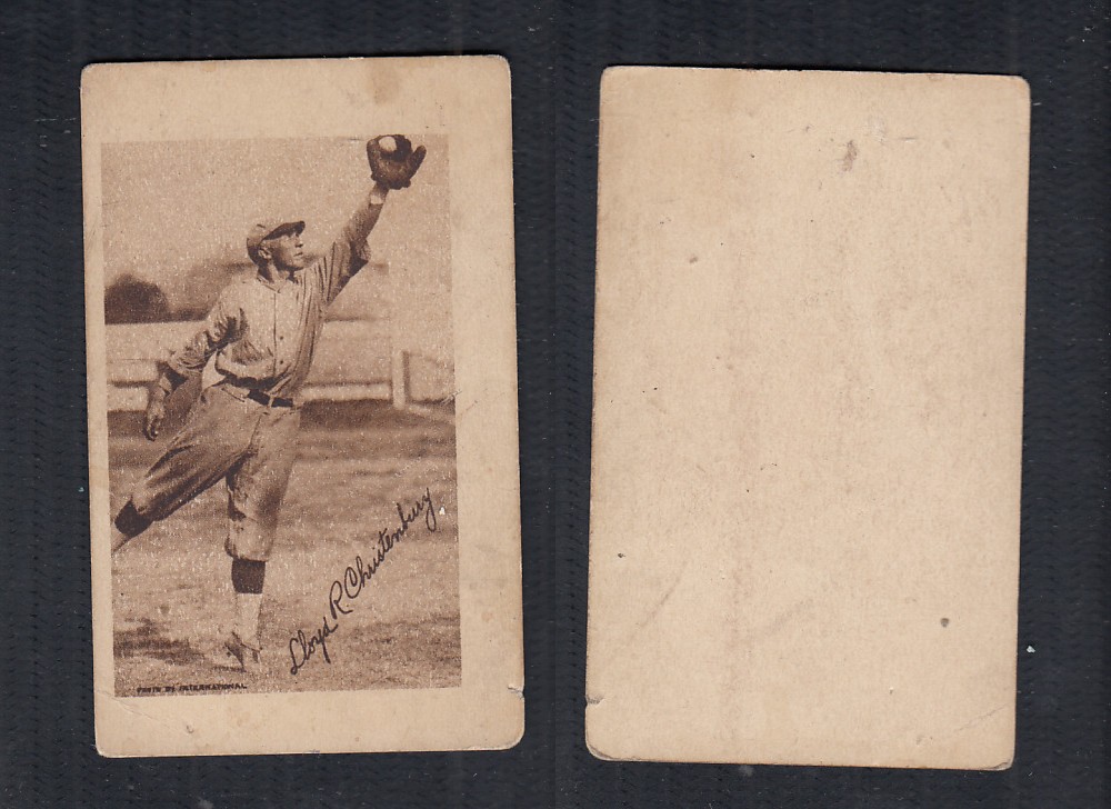 1923 V100 WILLARD'S CHOCOLATE BASEBALL CARD L.R. CHRISTENBERRY photo