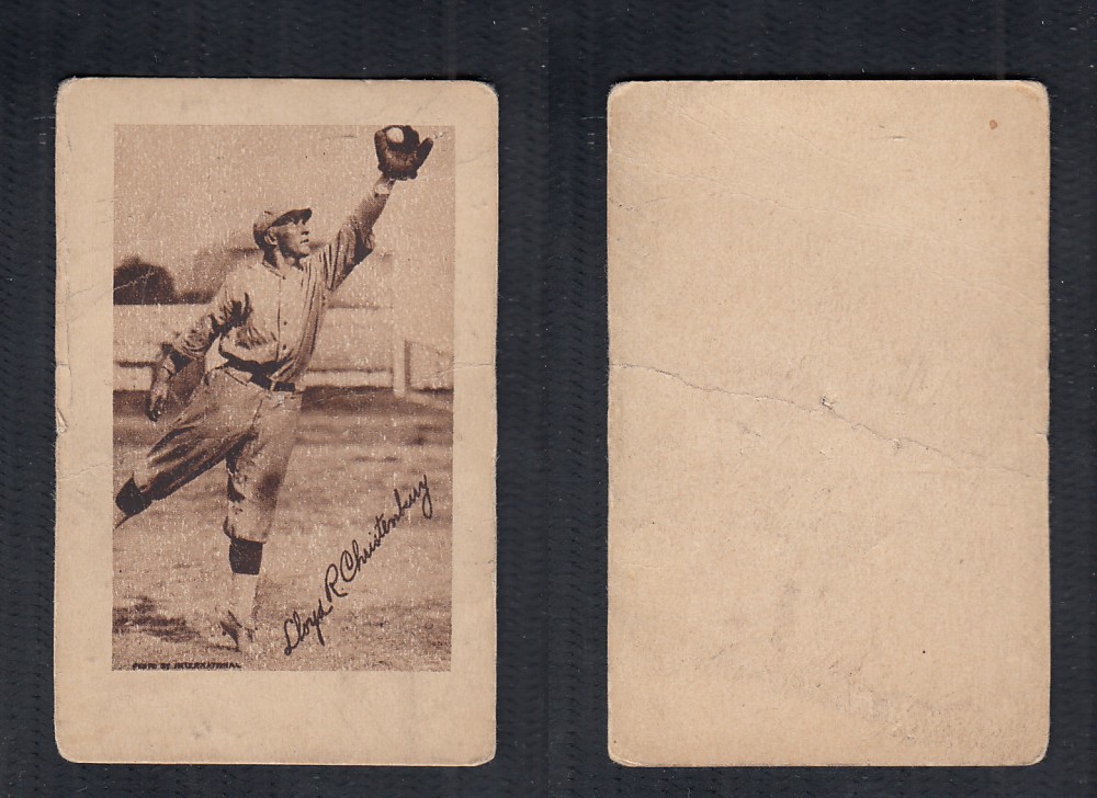 1923 V100 WILLARD'S CHOCOLATE BASEBALL CARD L.R. CHRISTENBERRY photo