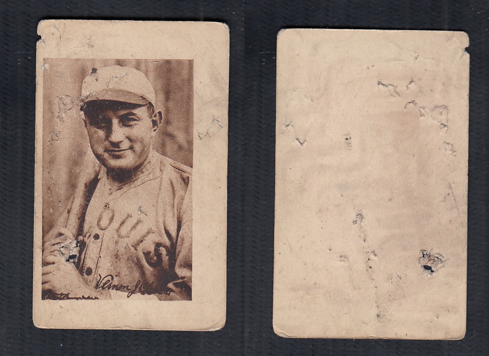 1923 V100 WILLARD'S CHOCOLATE BASEBALL CARD V.J. CLEMONS photo